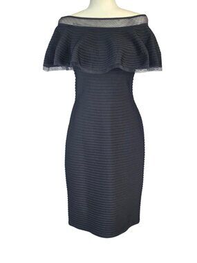 TADASHI SHOJI Jersey Sheath Black Dress size S